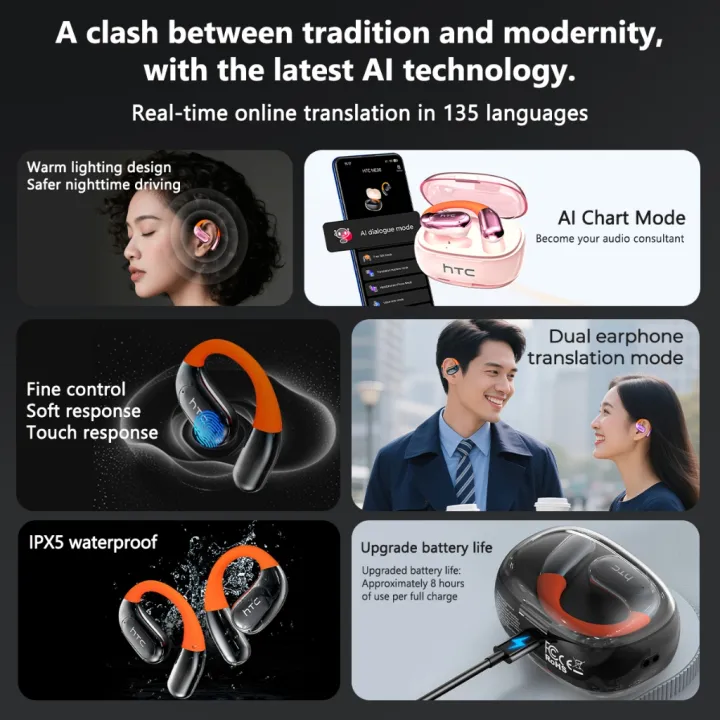 HTC Ne36 Al Thông Minh Thời Gian Thực Dịch tai nghe gắn tai không dây Bluetooth 6.0 Dịch 134 Ngôn Ngữ Với màn hình cảm ứng LED Kinh Doanh Tai nghe nhét tai earbuds có micrô Không Thấm Nước IPX5 | BigBuy360 - bigbuy360.vn HTC Ne36 Al Thông Minh Thời Gian Thực Dịch tai nghe gắn tai không dây Bluetooth 6.0 Dịch 134 Ngôn Ngữ Với màn hình cảm ứng LED Kinh Doanh Tai nghe nhét tai earbuds có micrô Không Thấm Nước IPX5 | BigBuy360 - bigbuy360.vn