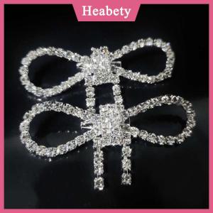 Heabety Thời trang sáng bóng Rhinestone Bow Khóa Ngọc Trai Tua Pin Kim Cương khóa DIY may Giày Túi Đính Phụ Kiện đám Cưới Quà Tặng