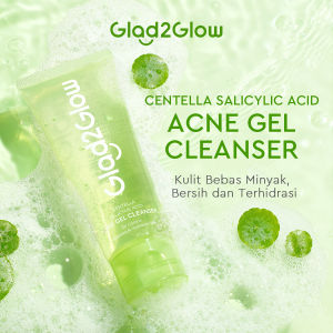 Glad2Glow Blueberry Ceramide Low pH | Centella Acne Gel | Milk Amino Acids Brightening Cleanser | Facial Wash