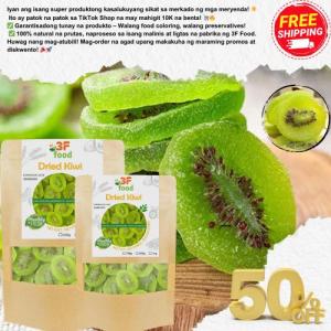 3FFOOD DRIED KIWI 100G/250G/500G Sugar Free Dried Kiwi Snacks For Weight Loss Diet Sweet/sour delici