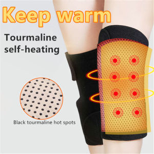 Agdoad 1 Pair Tourmaline Self Heating Knee Brace Magnetic Therapy Knee Pad Meniscal Ligament Support Arthritis Patella Pain Relief Sports Protect