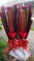 BUKET COKLAT 65gr DAN BUNGA FLANEL 1 TANGKAI, HADIAH VALENTINE/ULNGTAHUN/WISUDA/ANNIVERSARY. 