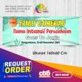 Spanduk Banner 160x60 Family Gathering Pantai Custom Desain. 