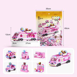 Leiao UT【🔥Best Picks✔️Ready】1000PCS Mainan Building Blocks DIY Blok bangunan multi-kombinasi 6-in-1 Shack/Rocket/Armored Car/Fire Truck Mainan anak -anak Bricks Set Balok Susun Toko Modern Puzzle