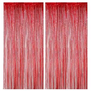 Giấy Bạc Streamer đầy màu sắc kim loại tinsel tua Rèm Backdrop hàng cung cấp cho ngày lễ tiệc tốt nghiệp trang trí