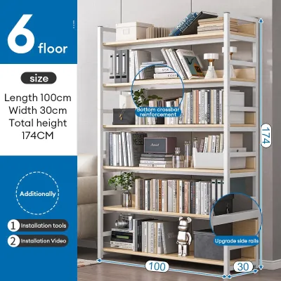 SUNNY 5Layer Rack Bookshelf Rack Organizer Multipurpose BookShelf Bookcase Display Shelf For Study Room Living Room