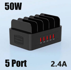 Multi Port USB Charger Station 16 Port USB Charger Hub 5V 2A 150W USB High-power Fast Charging Wall Charger with Phone Holder for Mobile Phone Tablet