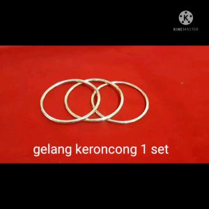 Perhiasan Gelang Keroncong 1 Set Aksesoris Tempahan Tukang Lapis Emas 24K