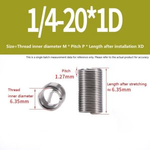 UNC UNF American 304 Stainless Steel Thread Repair Insert Kit Rivet Nut Kit Helicoil Thread Repair Insert Kit Threading Tools