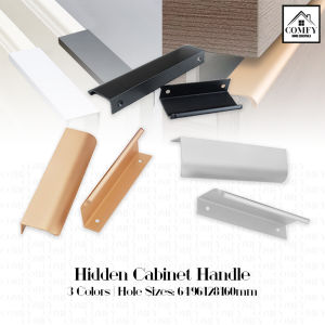 Zinc Alloy Hidden Door Handle Pulls Bedroom Kitchen Cabinet Pull Furniture Drawer Knob (1PC)