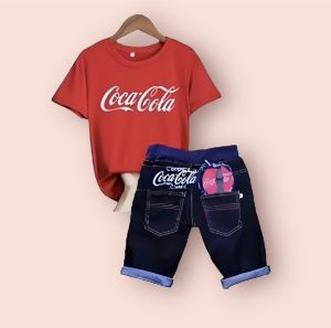 ชุดเซทเด็ก ลายฮีโร่ เสื้อยืด+กางเกงยีนส์ขาสีส่วน สุดเท่ห์