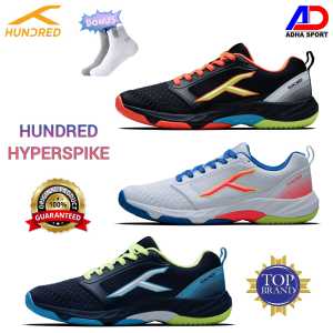 Bonus Kaos Kaki ! New Sepatu Badminton Hundred HYPERSPIKE / Hyper Spike Original Court Shoe