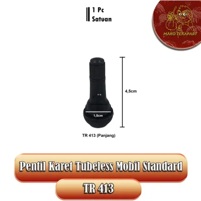 [SATUAN] PENTIL KARET TUBELESS HITAM TR412/TR413 STD