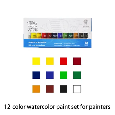 Winsor & Newton nghệ sĩ màu nước Bộ màu vẽ 10ml ống 12/18/24/36 màu sắc kết cấu tốt sắc tố trong suốt cho sinh viên mới bắt đầu vẽ tay
