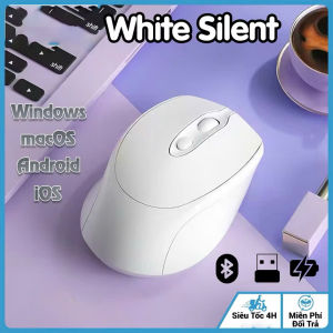 Chuột Không Dây Sạc Pin Click Siêu Tĩnh Âm 2 Chế Độ Bluetooth 5.2 & USB 2.4G 3 Mức DPI KẾT NỐI ĐIỆN THOẠI IPAD LAPTOP