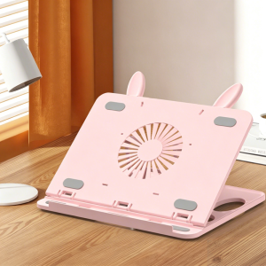 ABS 360° Rotating Laptop Stand Adjustable Height Notebook Riser with Hollow Cooling 8-Level Height 10KG Load Anti-Slip Silicone Fits 10-17 inch Laptops & Tablets