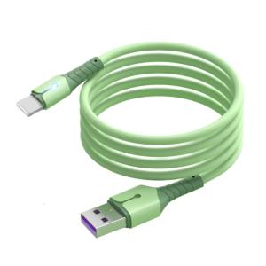 Flexible LED Lighted Charging Cable with Liquid Silicone LED Data Cable for Various Devices Fast Charging Supports