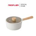NEOFLAM Fika 18cm Saucepan │ Non-Stick Xtrema Ceramic Coating │ Silicone Rimmed Glass Lid. 