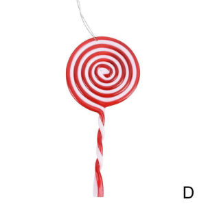 Christmas Creative Red and White Candy Pendant Plastic Simulation Candy Christmas Tree Decoration Christmas Home Decoration Supplies
