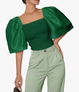 JINACasual  Party Plain Color Classic and Elegant  Modern Filipianiana  Puff Sleeves Top Blouse   - XS to Large - classy and elegant - timeless top - casual or party top - classic top - super kapal ng tela - hindi kayo magsisi - our aim is to produce qual
