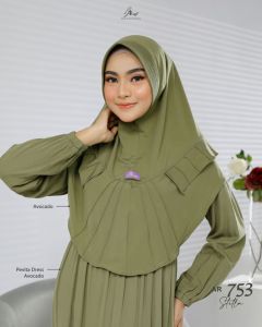 BISA COD / ARRAFI Hijab Ar 753 / Jilbab Instan Polos Pet Antem / Kerudung Daily Variasi Lipit Bahan Jersey Adem