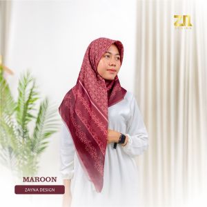 HIJAB VOAL SEGI EMPAT MOTIF LASERCUT PRINTING PREMIUM - HIJAB MOTIF TERBARU