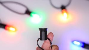 ≮923≯Christmas Outdoor String Lights 25ft 65ft Plastic C7 Colored Shatterproof Connectable Hanging Light Chain For Garden Party Decor