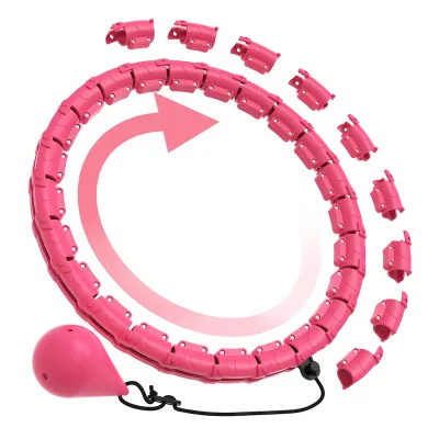 MELEDE Exercise Hula Hoops for Adults Adjustable Weighted Hula Hoop Detachable Section Soft Fitness Hoop for Weight Loss Fat Burning Home Gym Core Workout