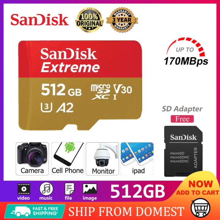 Memory Micro sd Card Extreme SDXC Class 10 UHS-I Memory Card 64 128 256 ...