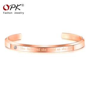 OPK กำไลข้อมือ หญิง Rose Gold กำไลสแตนเลส ของแท้ 100% สีโรสโกลด์หรูหรา กำไลข้อมือแบรนด์เนม
