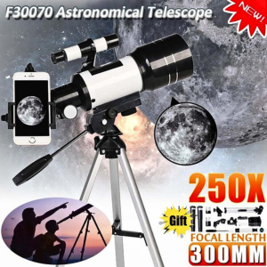 Teropong Bintang Jarak Jauh Monocular 300/70mm Teleskop Astronomi Luar Angkasa Cocok Buat Camping
