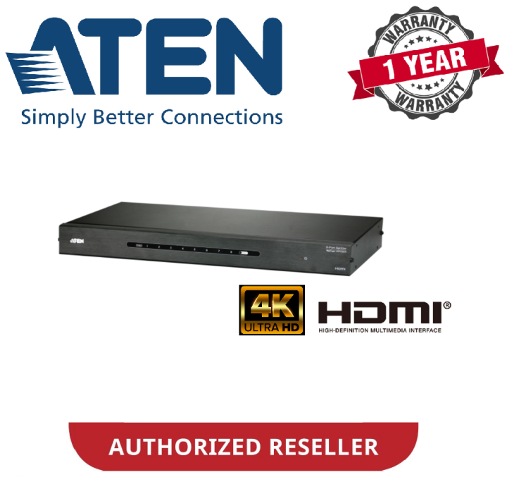 ATEN VS0108HA 8 Port 4K HDMI Splitter Ultra Hd 4Kx2K Resolution