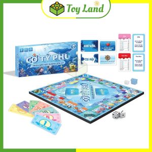 [Bàn Nhựa] Cờ Tỷ Phú Hộp Tím Gấp Gọn Boardgame Tập Làm Doanh Nhân Cờ Tỉ Phú Đồ Chơi Trí Tuệ Trẻ Em