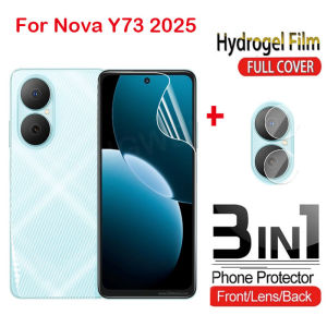 Bảo vệ màn hình cho Huawei Nova y73 Y 73 novay73 4G 2025 trước sau ống kính bọc hoàn toàn bảo vệ Hydrogel camera phía sau màng bảo vệ