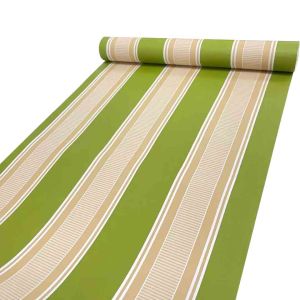 BHW Wallpaper Green stripe PVC Waterproof Self-Adhesive Wall Paper Stain Resistant Easy-Remove Heat Resistant Wall Sticker Suitable for living room room and other wall decoration Decorative Stickers