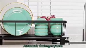 "Local Stock" Metal Dish Rack with Drainer Cup Holder Set Large Capacity Kitchen Sink Organizerg