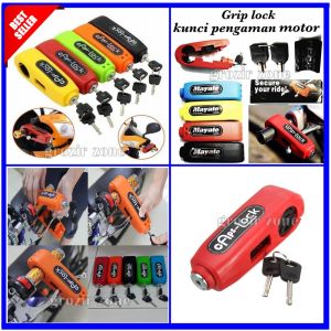 Grip Lock Stang Motor Gembok Anti Maling Kunci Handle Rem Motor Pengaman Handel Rem Warna Acak GZ
