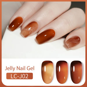 BORN PRETTY LILYCUTE 7ml Purple Jelly Transparent Nail UV Gel Pink Nude Color Soak Off Gel Nail Art Polish for DIY