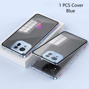 For ASUS ROG Phone 9 Pro Case Aluminium Alloy Metal Frame Case For ROG 9 9Pro Phone9Pro Clear Tempered Glass Back Cover Bumper