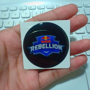 REBBELION Emblem sticker timbul resin lentur