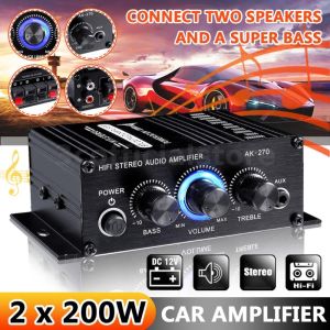 400W Car Amplifier 12V Power Amplifier with Bluetooth Speaker Remote Control