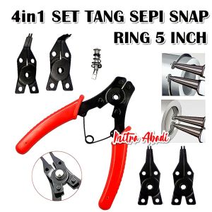 SET Tang Snap Ring Plier Circlip 4 IN 1 MULTIFUNGSI