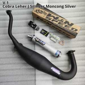 Knalpot Winspeed Ninja 2Tak R RR SS Standar/Cobra/Super Cobra Black Couting Silincer Carbon Silver Hexagon Glossy