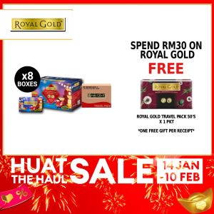 Royal Gold Festive Travel Pack 3 PLY (50s x 24) x 8 Boxes (Carton)