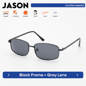 JASON Mens Polarized Oval Sunglasses (Size 54) - UV Protection Medium Fit