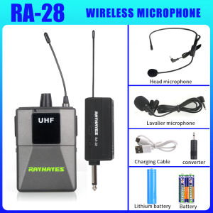 RAYHAYES Original Lapel Microphone Wireless Lavalier Mic With Bodypack Transmitter For Videoke
