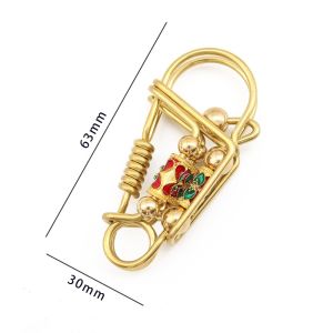 Móc khoá handmade đồng thau dáng chìa khóa chắc chắn và đẹp