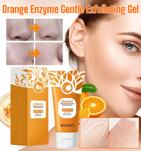 Orange Enzyme Gentle Exfoliating Gel Facial Body Scrub Whitening Moisturizing Deep Clean Blackhead Removal Non Irritating