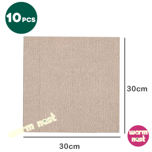 [SG Stock]10pcs Self-adhesive Peel And Stick Carpet Tile Spliced Floor Mat Anti-slip Dog Cat Pet Carpet Rug Home Office