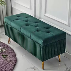 UrbanSpace SG- Shoe Changing Stool for Home Entrance Shoe Cabinet with Integrated Seat for Clothing Store Fitting Room Storage Stool Long Sofa Stool